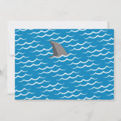 Shark Blue Cool Kids Verjaardagsfeestje Kaart (Achterkant)