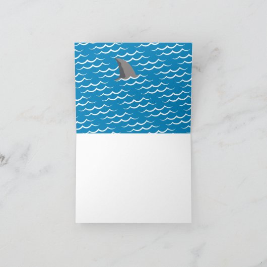 Shark Blue Cool Kind Verjaardagsfeestje Dank je ka (Binnen)