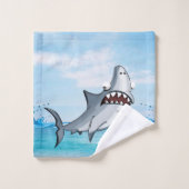 Shark Blue Ocean Badkamer Handdoek Sets (Wasdoekje)