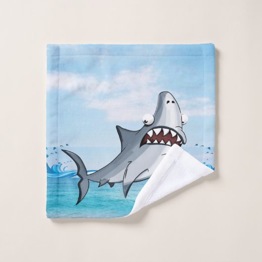 Shark Blue Ocean Badkamer Handdoek Sets (Wasdoekje)