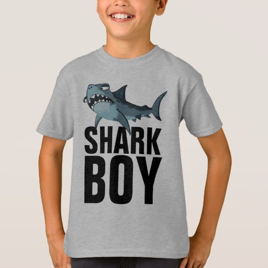 SHARK BOY BOYS KINDER MANNEN T-SHIRTS (Voorkant)