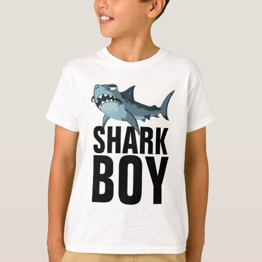 SHARK BOY kinder en MANNEN T-SHIRTS (Voorkant)
