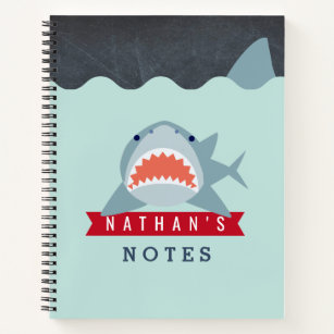 Shark Boy Navy Blue onder water Notitieboek
