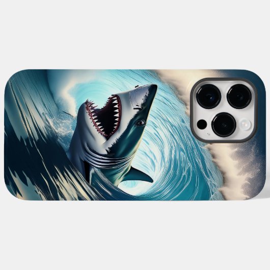 Shark Bump en Bite Case-Mate iPhone Case (Achterkant (horizontaal))