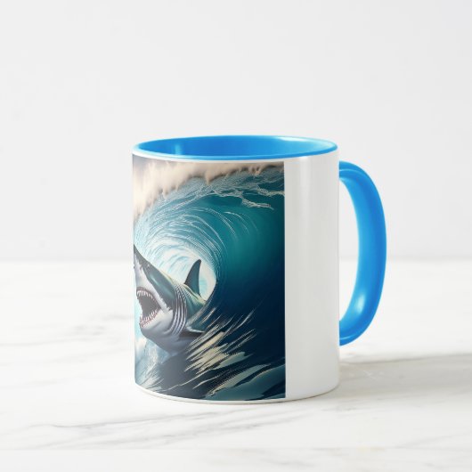 Shark Bump en Bite Mok (Voorkant rechts)