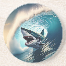 Shark Bump en Bite Zandsteen Onderzetter