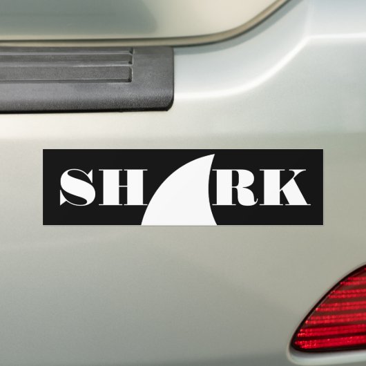 Shark bumper sticker (Op auto)