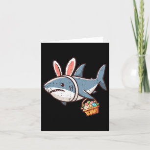Shark Bunny Easter Eggs Funny Hunt Girls Boys Kind Kaart