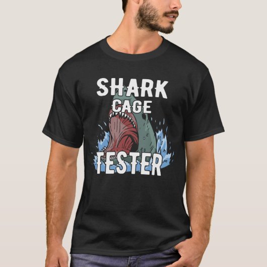 Shark Cage Tester Funny Amputee Gift  T-shirt (Voorkant)