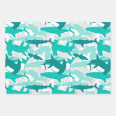 Shark Camouflage Patroonpapier Set van 3 Inpakpapier Vel (Voorkant 2)