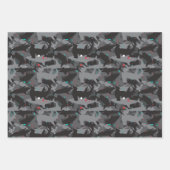 Shark Camouflage Patroonpapier Set van 3 Inpakpapier Vel (Voorkant)