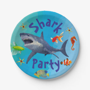 Shark Children Party Papieren Bord