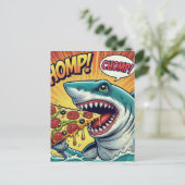 Shark Chomp Pizza! Briefkaart (Staand voorkant)