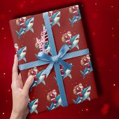 Shark Christmas Gift Wrap Cadeaupapier
