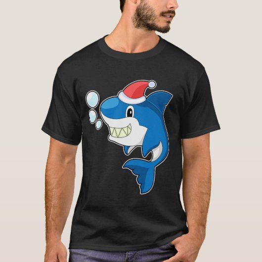 Shark Christmas pet T-shirt (Voorkant)