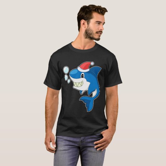 Shark Christmas pet T-shirt (Voorkant volledig)