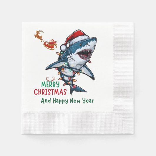 Shark Christmas Pet Xmas Servet (Voorkant)