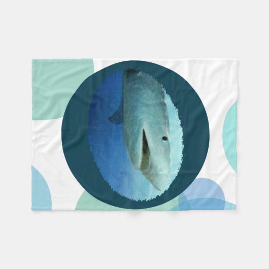 Shark Circles Fleece Deken (Voorkant (Horizontaal))