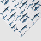 Shark Coastal Theme Blue Decoupage Tissue Paper Tissuepapier (Detail)