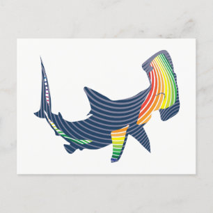 Shark Color Swirl Briefkaart