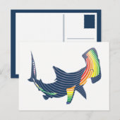 Shark Color Swirl Briefkaart (Voorkant / Achterkant)