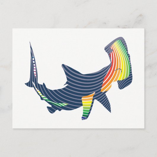 Shark Color Swirl Briefkaart (Voorkant)