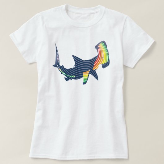 Shark Color Swirl T-shirt (Design voorkant)