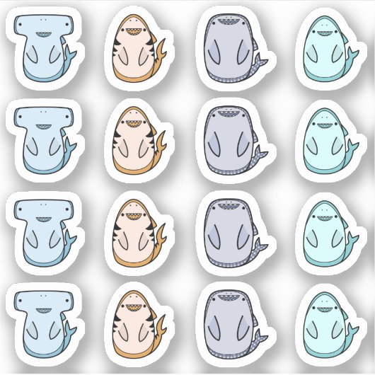 Shark Contour Stickers (Voorkant)