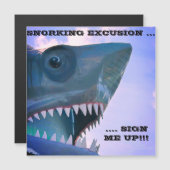 Shark Cruise Deurmagneet Magnetische Uitnodiging (Voorkant / Achterkant)