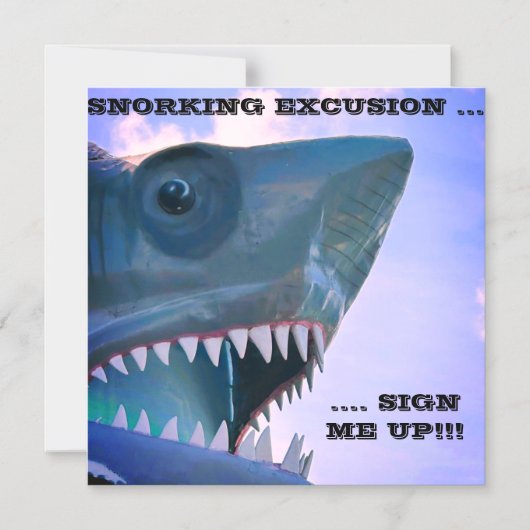 Shark Cruise Deurmagneet Magnetische Uitnodiging (Voorkant)
