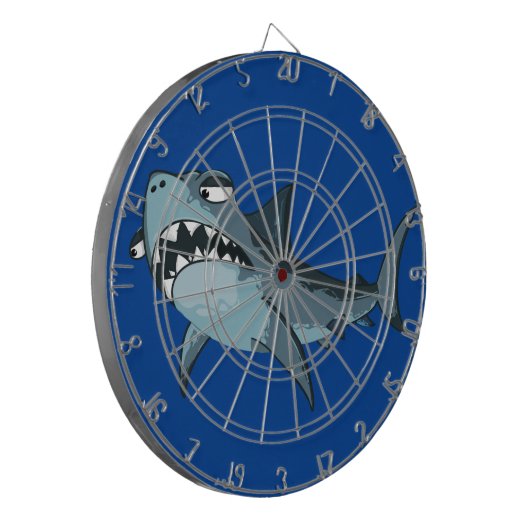 SHARK DART BOARD DARTBORD (Voorkant Links)