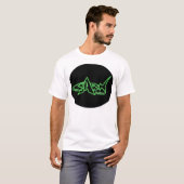 Shark Design Green Neon Front T-shirt (Voorkant volledig)