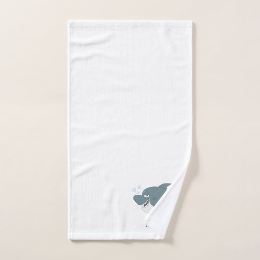 Shark Design Monogrammed Bad Handdoek (Handdoek)