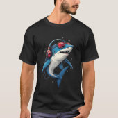 Shark Design Tijgerhaaien Grijs Wit Grote Haai T-shirt (Voorkant)