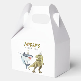 Shark & Dino Birthday Party Bedankdoosjes