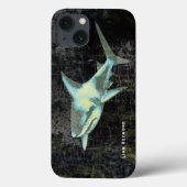 Shark Distress Black Case-Mate iPhone Case (Achterkant)