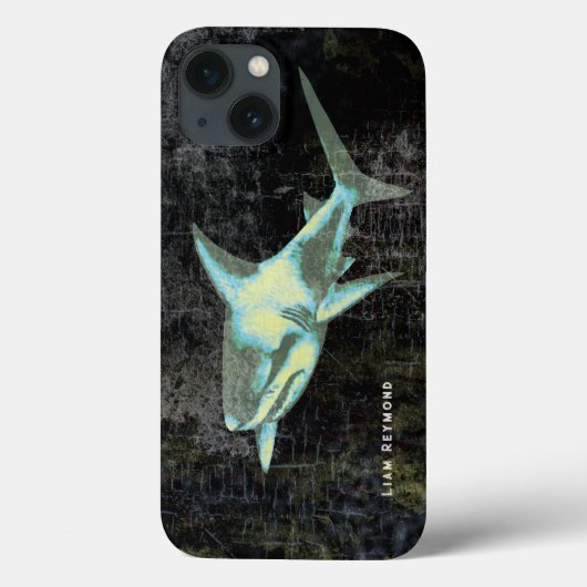 Shark Distress Black Case-Mate iPhone Case (Achterkant)