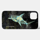 Shark Distress Black Case-Mate iPhone Case (Achterkant (horizontaal))