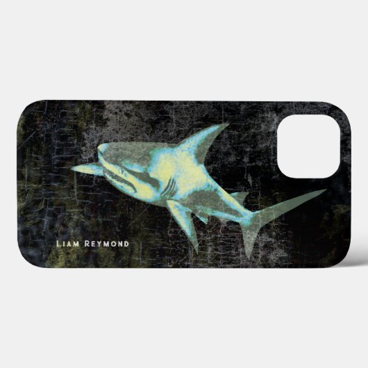 Shark Distress Black Case-Mate iPhone Case (Achterkant (horizontaal))