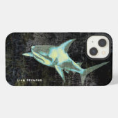 Shark Distress Black iPhone Hoesje (Achterkant horizontaal)