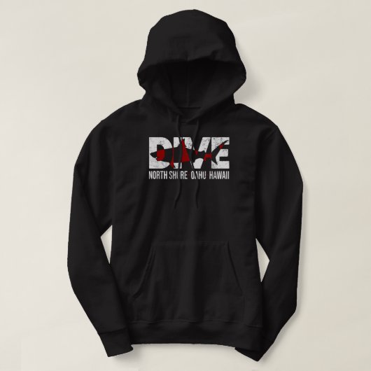 SHARK DIVE Hawaii North Shore SCUBA DIVING Hoodie (Design voorkant)