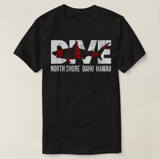 SHARK DIVE Hawaii North Shore SCUBA DIVING T-shirt (Design voorkant)