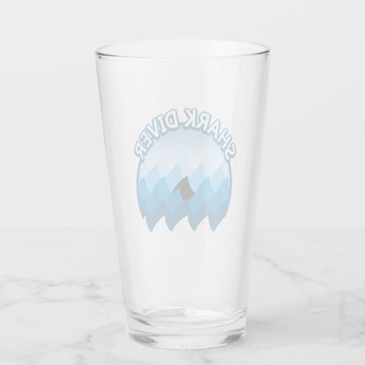 Shark Diver Glas (Achterkant)