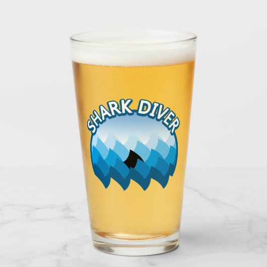 Shark Diver Glas (Voorkant gevuld)