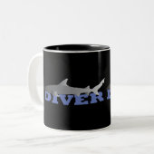 Shark Diver-Mok Tweekleurige Koffiemok (Voorkant links)