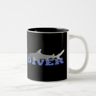 Shark Diver-Mok Tweekleurige Koffiemok