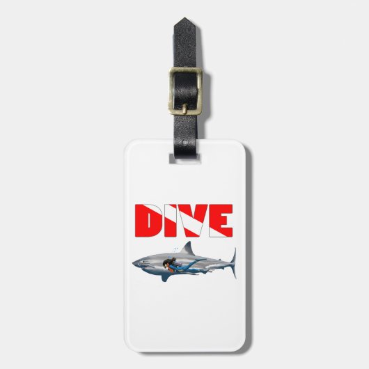 Shark Diving Bagagelabel (Voorkant verticaal)