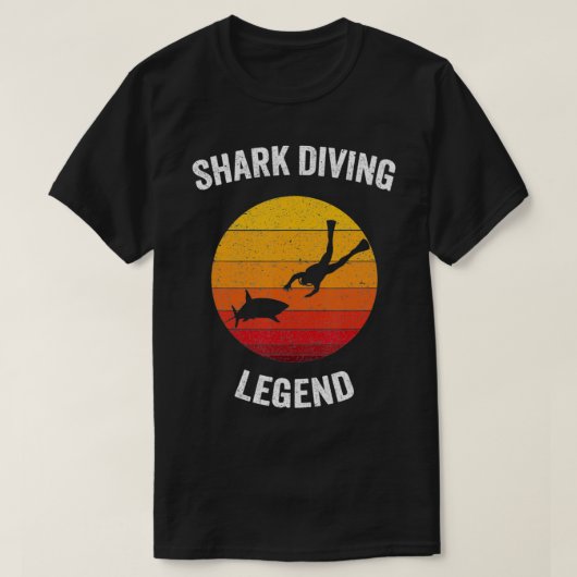 Shark Diving Legend  Sharks Scuba Dive T-shirt (Design voorkant)