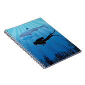 Shark Diving Scuba Diver Notitieboek (Rechterzijde)