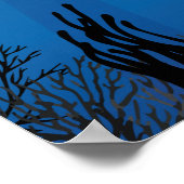 Shark Diving Scuba Diver Poster (Hoek)